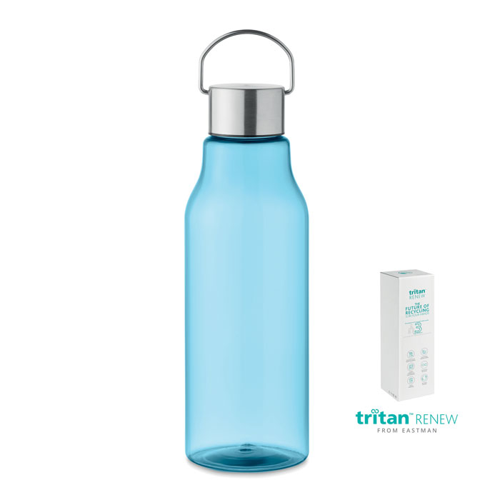 Bouteille 800ml personnalisable SOUND Tritan Renew™ Bleu transparent